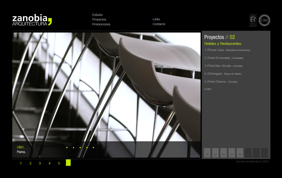 Ejemplo de diseño web para empresa Zanobia